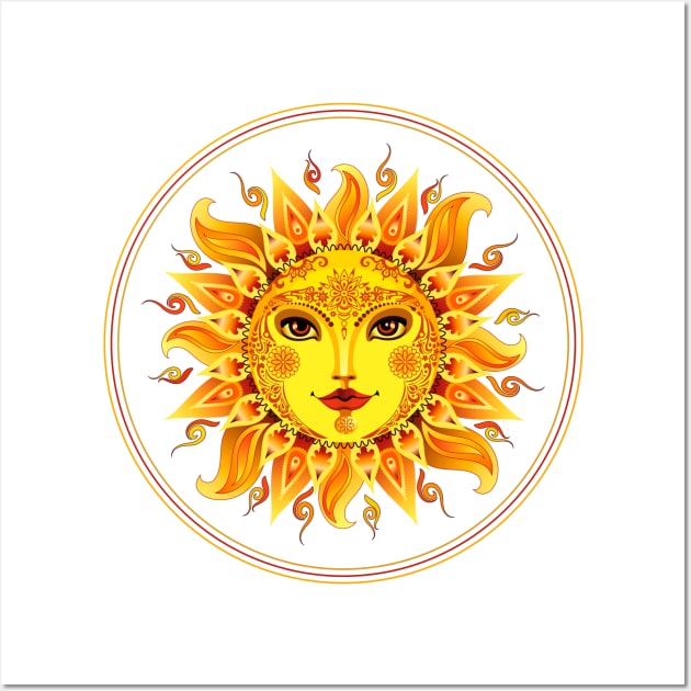 Smiling sun Goddess Wall Art by pickledpossums